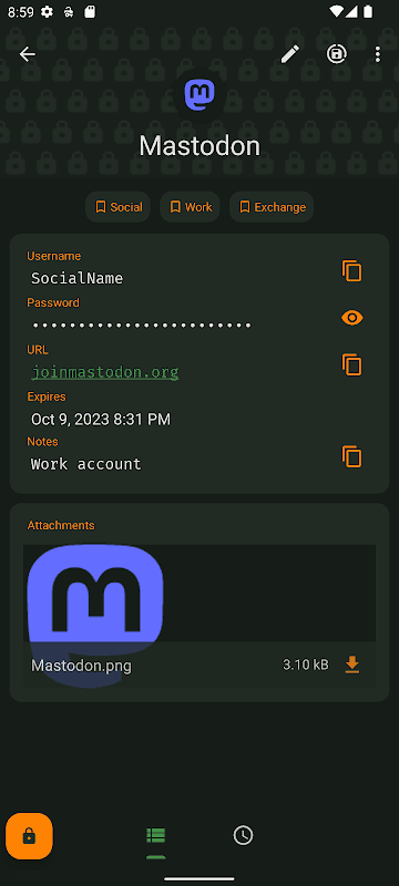Captura 5 de KeePassDX Passkey Vault