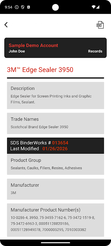 SDS BinderWorks Mobile screenshot 3