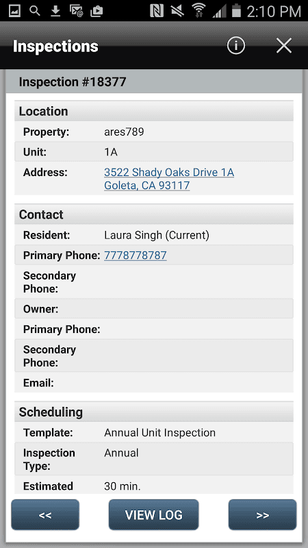 Yardi Inspection Mobile screenshot 1
