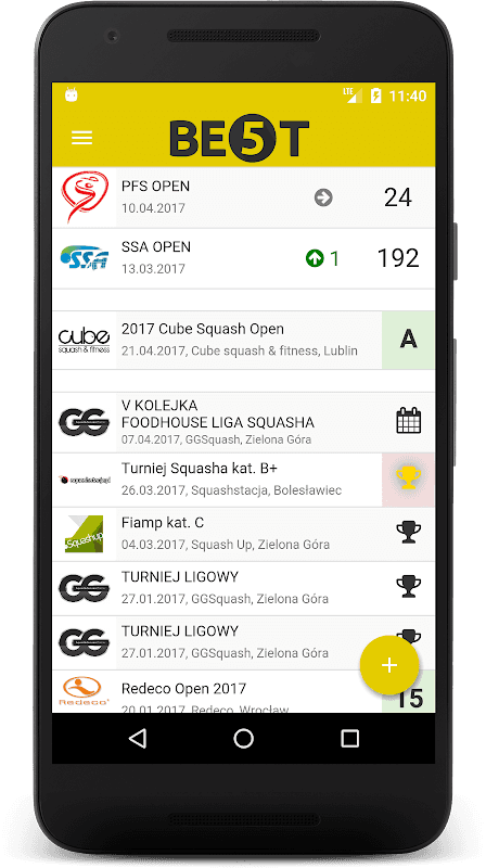 Squash BE5T app screenshot 2
