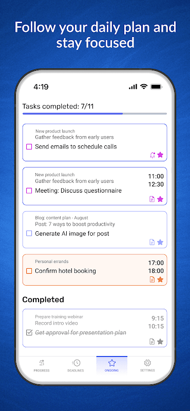 WinGo Plan: goals & projects screenshot 3
