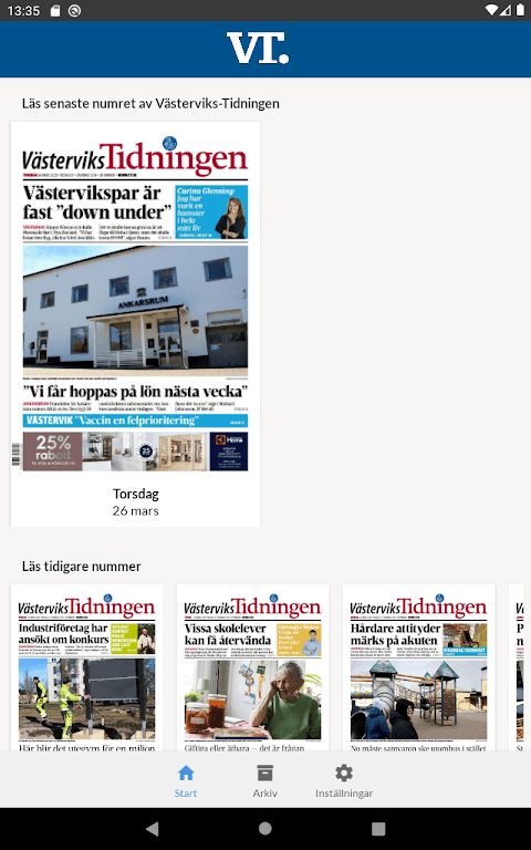 E-tidning VT screenshot 3