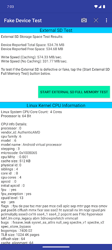 Fake Device Test screenshot 2