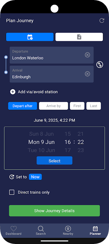 On Rails: Train Times & Widget screenshot 5