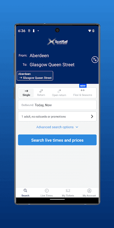 ScotRail Train Times & Tickets screenshot 1