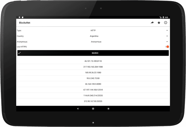 BlockaNet: Free Proxy List screenshot 5
