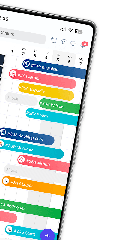 mobile-calendar hotel manager screenshot 2
