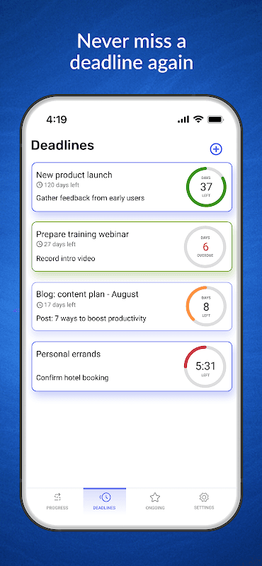 WinGo Plan: goals & projects screenshot 2