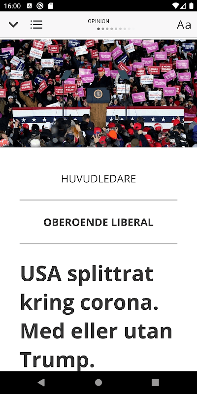 Sydsvenskan E-tidning screenshot 4