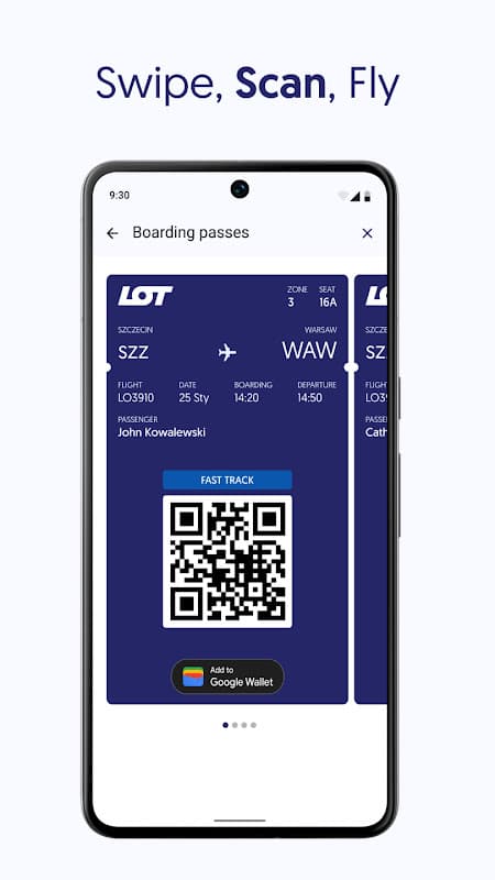 LOT - flight tickets, check-in screenshot 3