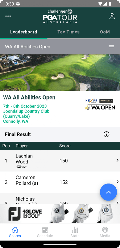 PGA Tour of Australasia screenshot 1