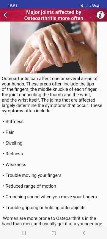 Joint Pain Osteoarthritis Help screenshot 5
