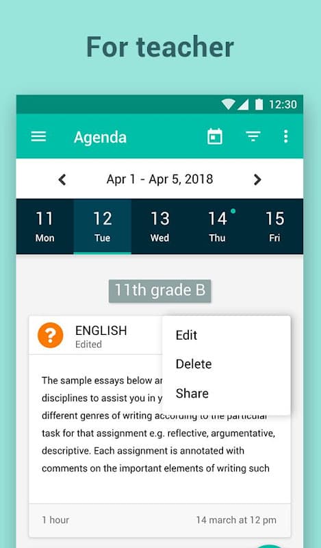 eSchool Agenda screenshot 2
