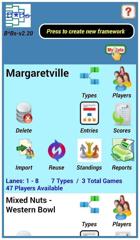 Bowling Brackets / Sidepots screenshot 2