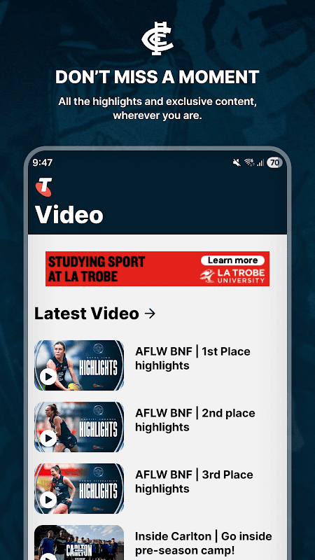 Carlton Official App screenshot 2