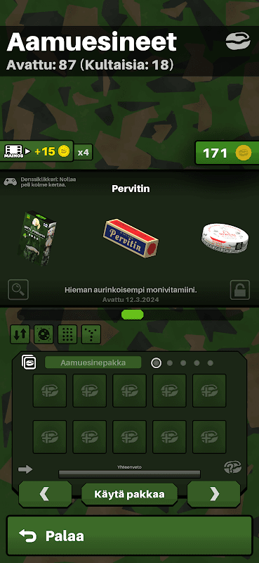 INTTI - TJ, Pelit, Ruokalistat screenshot 2