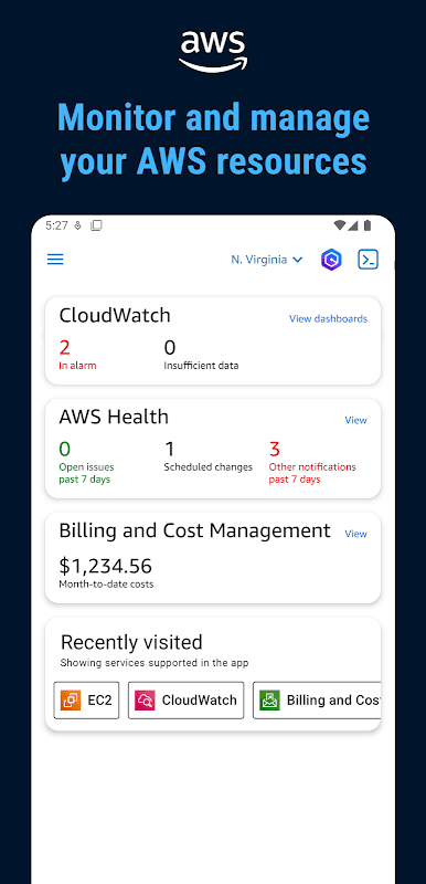 AWS Console screenshot 1