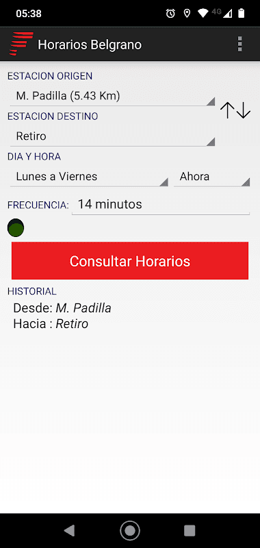 Horarios Belgrano Norte screenshot 1