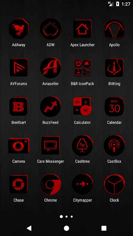 Black and Red Icon Pack v9.0 (Free) screenshot 2
