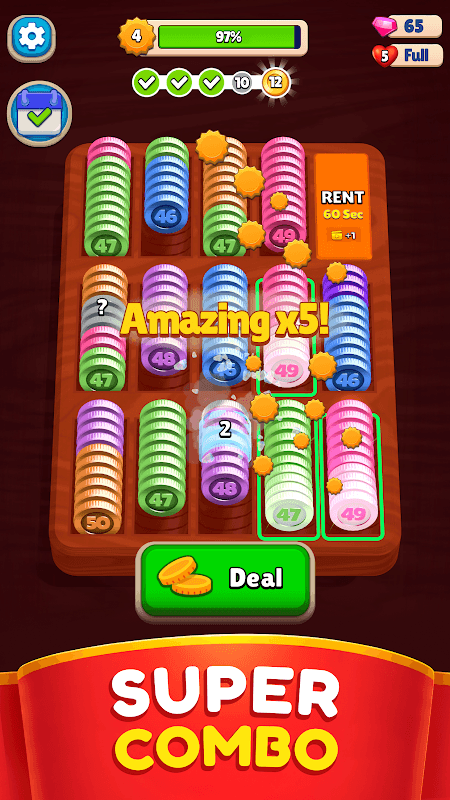 Pocket Sort: Coin Merge Puzzle screenshot 4