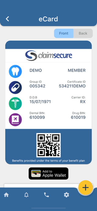 ClaimSecure eProfile screenshot 2