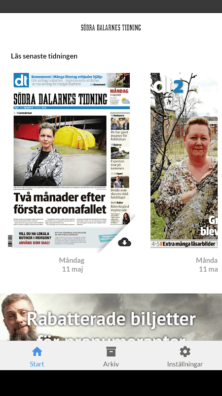 Södra Dalarnes Tidning e-tidn screenshot 1