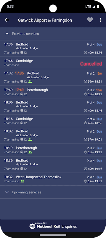 On Rails: Train Times & Widget screenshot 3
