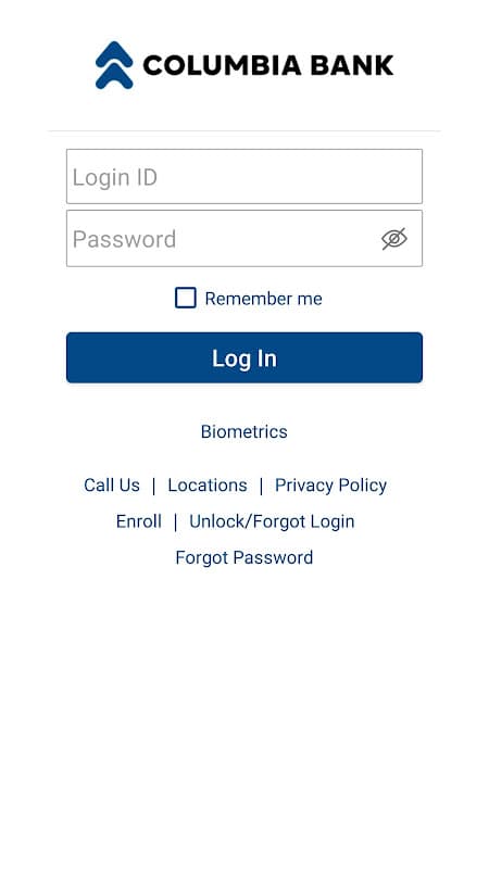 Columbia Mobile Banking screenshot 1