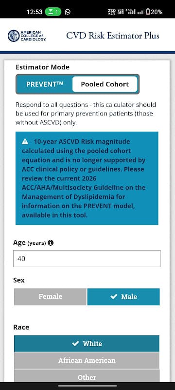 ASCVD Risk Estimator Plus screenshot 5
