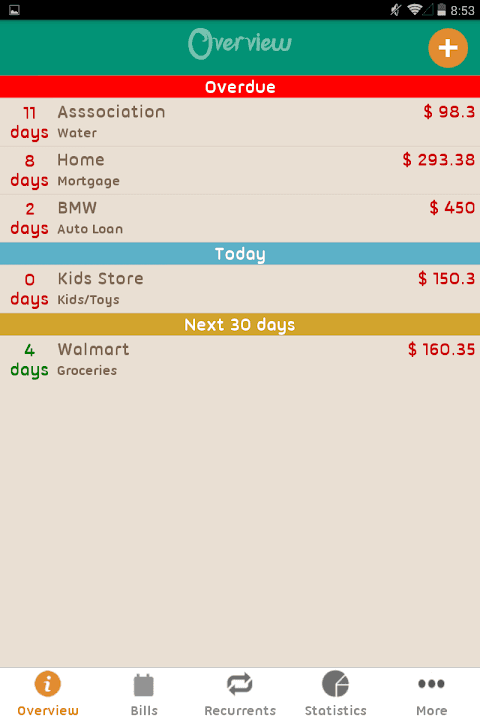 Bills Monitor (International) screenshot 1