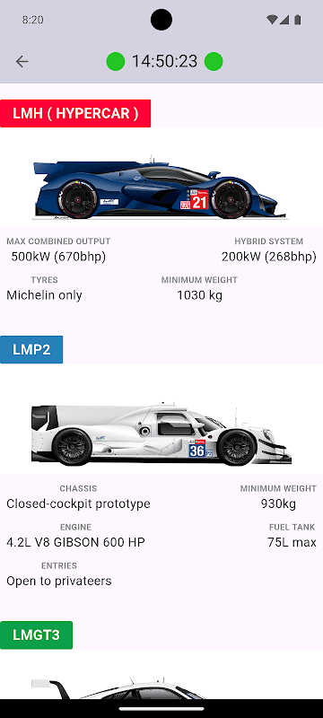 Le Mans 24H 2025 Live Timing screenshot 6