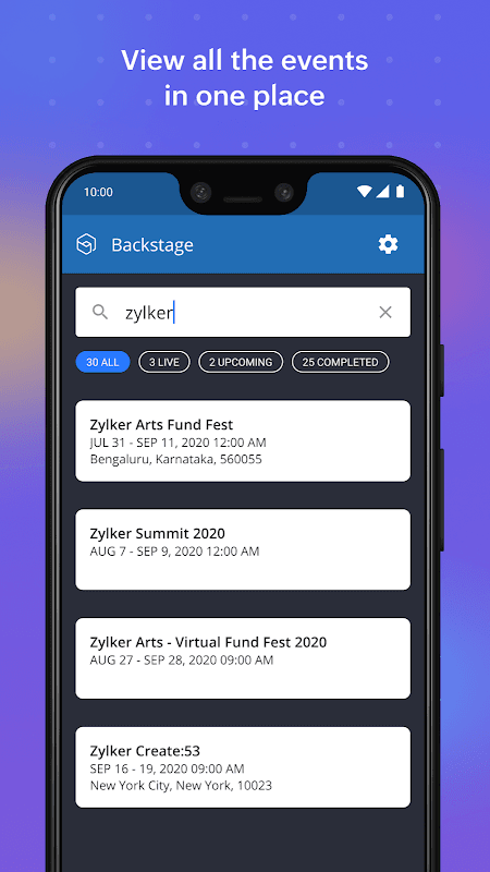 Zoho Backstage for Attendees screenshot 1
