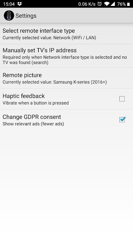 TV (Samsung) Remote Control screenshot 5