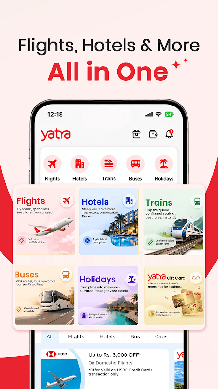 Yatra - Flights Hotels Bus IRCTC/Trains & Ola/Uber screenshot 2