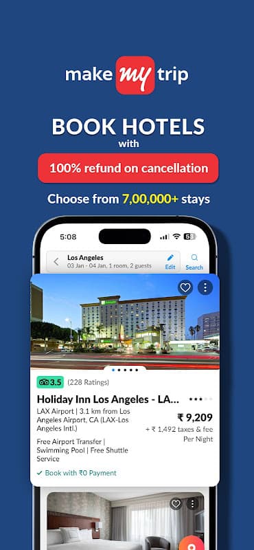 MakeMyTrip-Flights Hotels Cabs IRCTC Rail Bookings screenshot 4