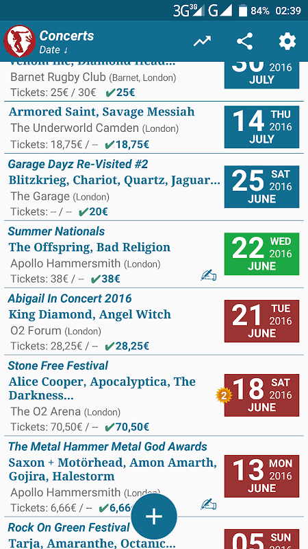 Concerts Agenda screenshot 4
