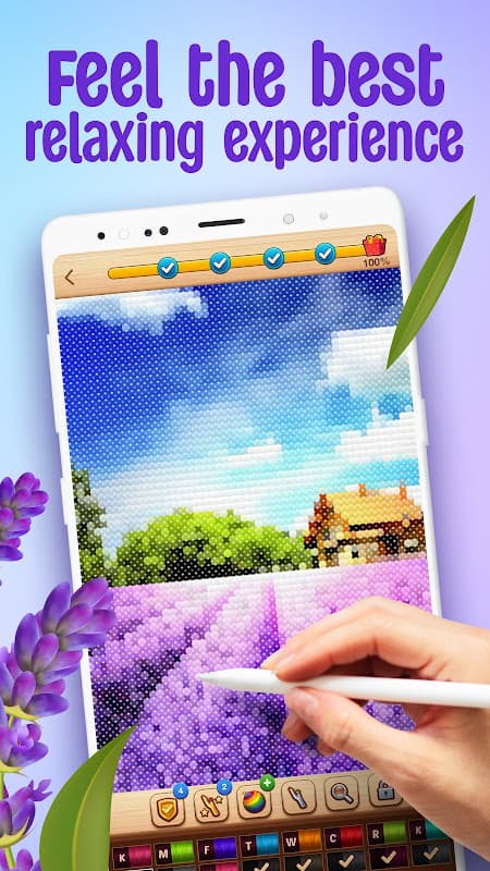 Cross-Stitch: Coloring Book screenshot 1