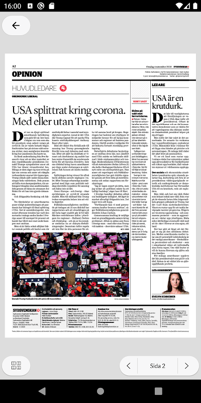 Sydsvenskan E-tidning screenshot 3
