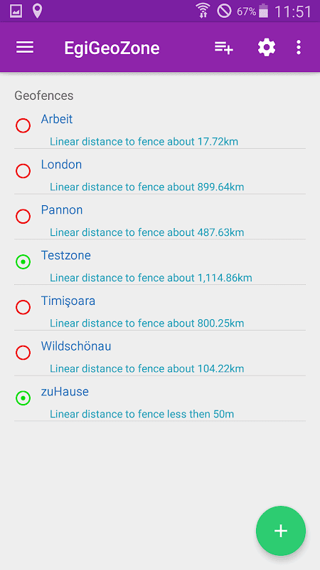 EgiGeoZone Geofence screenshot 2