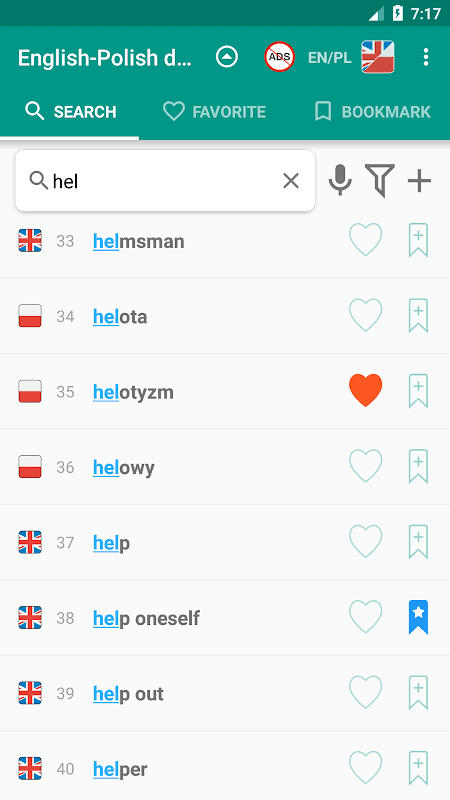 English-polish & Polish-english offline dictionary screenshot 1