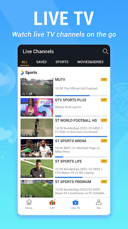 StarTimes ON-Live TV, Football screenshot 1