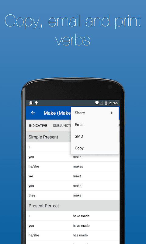 English Verb Conjugator screenshot 4