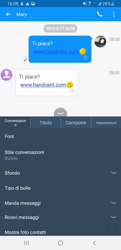 Handcent SMS Italian Language pack screenshot 2