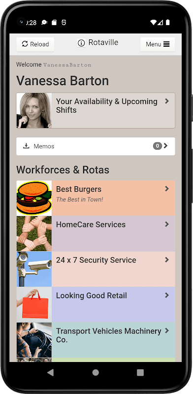 Rotaville - Work Rota Planning screenshot 1