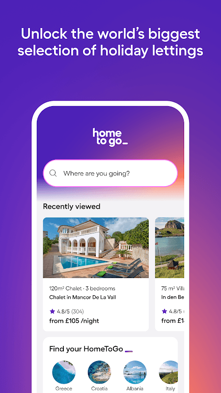 HomeToGo: Holiday Lettings & Apartments screenshot 1