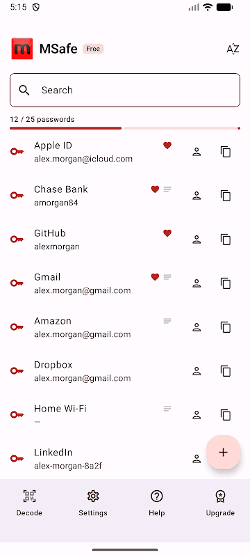 MSafe screenshot 2