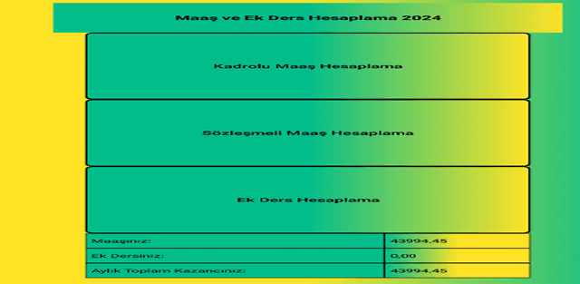 Maaş ve Ek Ders Hesaplama 2024 screenshot 2