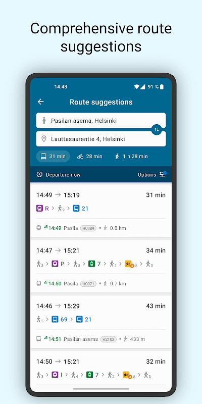 Nysse - Journey planner screenshot 2