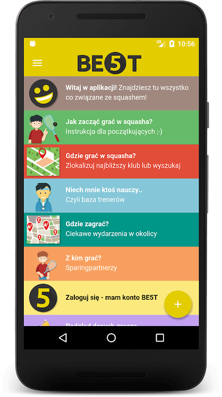 Squash BE5T app screenshot 1