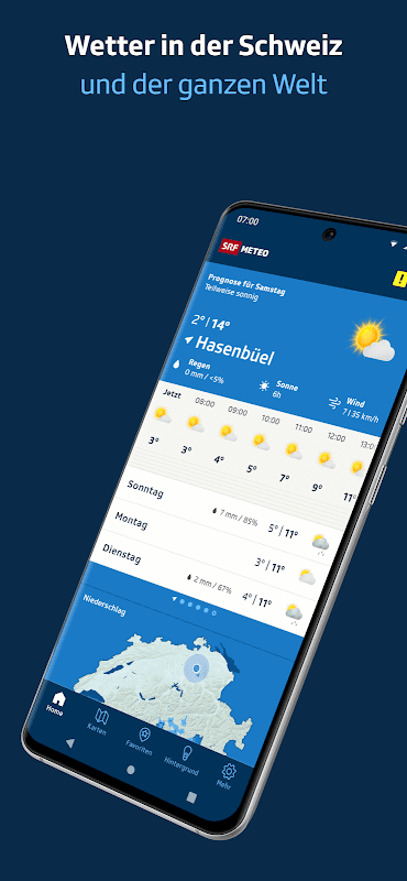 SRF Meteo - Wetter Schweiz screenshot 1